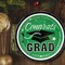 25 Count Green Congrats Grad Paper Dessert Plates Disposable Graduation Party Supplies